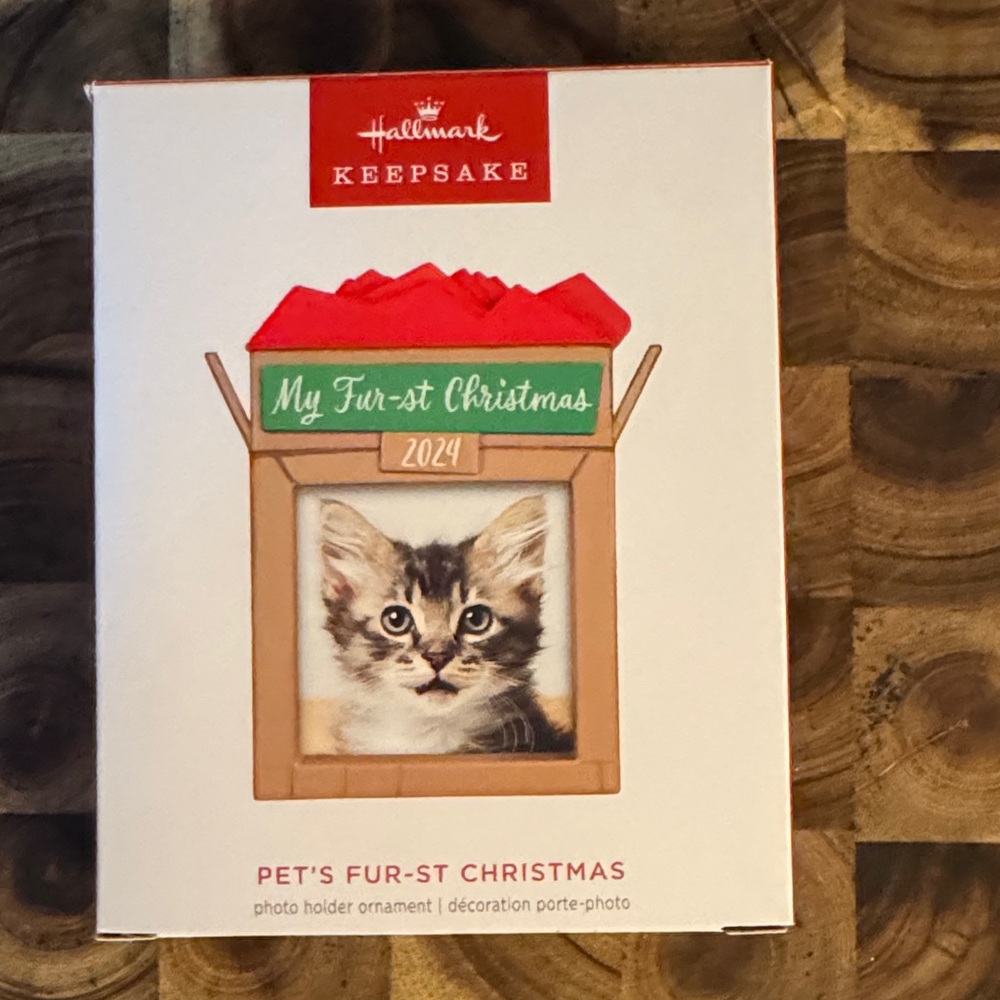 Hallmark Keepsake 2024 Pet's First Christmas Ornament - Red and Green